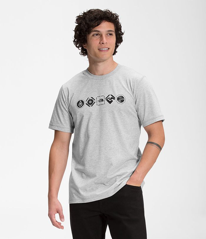 The North Face T-Shirts Ανοιχτο Γκρι Ανδρικα Κοντομανικα Himalayan Bottle Source - Greece 7634RQBSL